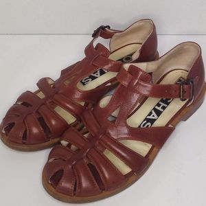 Rochas Brown Leather Sandals